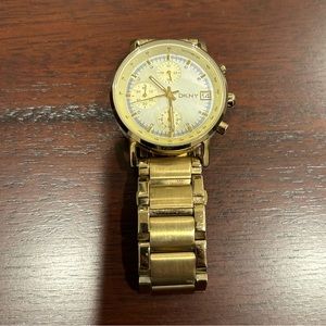 DKNY gold watch